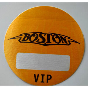 Boston VIP Backstage Pass Hard Classic Rock Cloth Fabric 1994 Walk Tour Orange